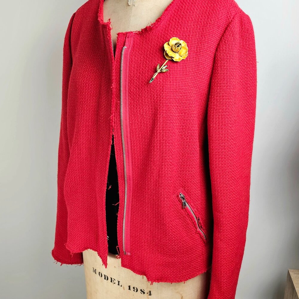 GAP Red Classic Structured Tailored Blazer - Size… - image 1